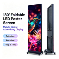 Pantalla LED para Póster, Señalización Digital de Alto Brillo y Exhibición de Video, Tótem LED para Publicidad y Marketing