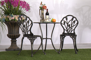 Migliore vendita 3 pezzi resistente alle intemperie Set Patio portatile esterno in fusione di alluminio <span class=keywords><strong>mobili</strong></span> <span class=keywords><strong>da</strong></span> <span class=keywords><strong>giardino</strong></span> per 2 persone uso interno - Product Image 6