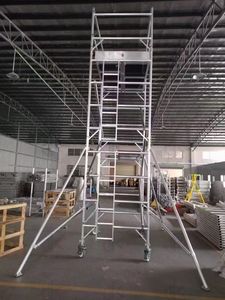 Andamio de aluminio de Venta <span class=keywords><strong>caliente</strong></span> para la construcción Andamio portátil Torre de andamio móvil de aluminio de 6-12 metros - Product Image 5
