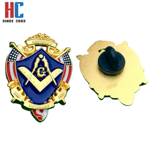 Badge commémoratif moderne personnalisé en alliage de zinc plaqué or, motif Aigle Maçonnique, pour le soutien des Vétérans, des Francs-Maçons du Kentucky, de fabrication usine avec 20 ans d'expérience - Product Image 2