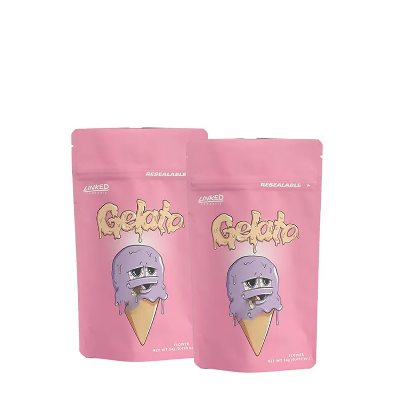 Custom Design commestibile a prova di odore bambino Stand Up march dolci colorati gommosi caramelle lecca lecca confezione Mylar 3.5g borse con cerniera