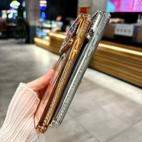 Coque de téléphone transparente en TPU de luxe avec strass pour iPhone 17 Pro Max 16 16e 15 14 13 12 11 iPhone17 Air