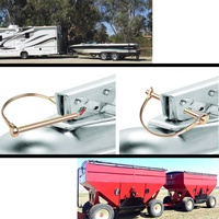 Verrou de remorque jaune de style américain 1/4 pouce, cylindre de verrouillage étanche et durable pour modification automobile, attaches de sécurité pour course