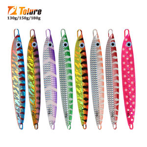 Tolure 130g 150g 180g tout <span class=keywords><strong>leurre</strong></span> de pêche à la turlutte lente en eau revêtement laser jigbait en métal dur <span class=keywords><strong>leurre</strong></span> de jigging en métal <span class=keywords><strong>d</strong></span>'eau salée - Product Image 1