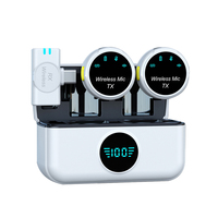 Micrófono Inalámbrico S5 Directo de Fábrica, Micrófono de Solapa 2.4G con Clip Magnético, Reducción de Ruido, Grabador de Audio para Teléfono Móvil y Video