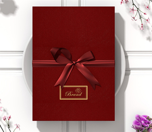 Box Custom Luxury Large Red Cardboard Gift Boxes Gift Packaging Box With Ribbon Bow