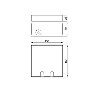 Caja de Pared Empotrada Moderna con Acabado de Acero Inoxidable Cepillado SS304 y Dos Tomas de Corriente Estadounidenses - Product Image 6