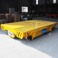 Chariot de manutention d'atelier sur rail, chariot de transfert motorisé 20 tonnes, plateforme mobile, chariot robotisé avec tambour à câble