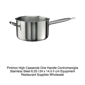 Casserole profonde en acier inoxydable avec poignée d'assistance Ø 24 cm H 14,5 cm, 6,25 L Pintinox - Product Image 2