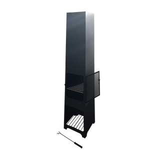 ログストア付きブラックモダンスチールキメネア - Product Image 3