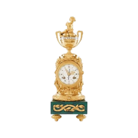 Malachit Kreative Dekorative Retro Metall Art Deco Wasserdichte Schreibtisch-Wecker zum Verkauf Handgefertigte Antike Vintage Luxus-Uhren