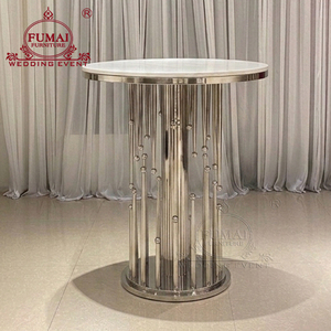 Night Club Furniture MDF Top Round Stainless Steel Mobile <b>Bar</b> <b>Table</b> - Product Image 5