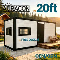 Maison conteneur fixe de 20 pieds, préfabriquée et modulaire, avec salle de bain et cuisine, pour camp de travailleurs, bureau, hôtel, ou site de construction.