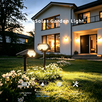 Lampe solaire à LED RGB multicolore pour pelouse, température de couleur 3000K-6000K, rechargeable, avec capteur de lumière pour parterres de fleurs