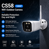 Cámara de Seguridad WiFi para Exteriores 1080P, Detección Humana, Visión Nocturna, Audio Bidireccional, Sistema de Alarma, Verificación de Video