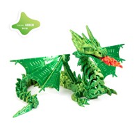 Feeron Robot Dinosaurus Bersayap Mekanis PLA Cetak 3D, Dapat Bergerak, Menyembur Api, Mainan Fantasi - Hadiah Unik dan Tahan Lama untuk