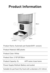 En Çok Satan 3L Otomatik Evcil Hayvan Besleyici Toptan Köpek Kedi Mama Dağıtıcısı Wifi Uygulamalı Akıllı Kamera Çevre Dostu Plastik Malzeme - Product Image 2