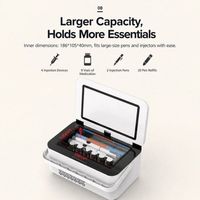 Mini-réfrigérateur de voyage portable pour flacons, étui isotherme souple pour peptides et bouteilles, avec contrôle de température, approuvé TSA