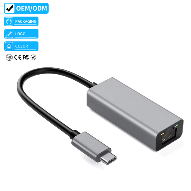 Justlink 1000Mbps USB-C to Gigabit Ethernet Adapter Aluminum Network Card with LED Indicator for MacBook Laptop PC