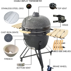 KIMSTONE 28 pouces de pierre motif multifonctionnel grande capacité <span class=keywords><strong>Kamado</strong></span> Grill légumes <span class=keywords><strong>Pizza</strong></span> et viande peuvent tous être grillés - Product Image 3