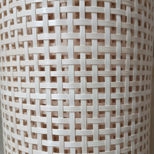 Artisanat en bambou tissé en maille carrée fait main en macramé de 36 pouces, design Art déco écologique, multifonctionnel pour le salon - Product Image 1