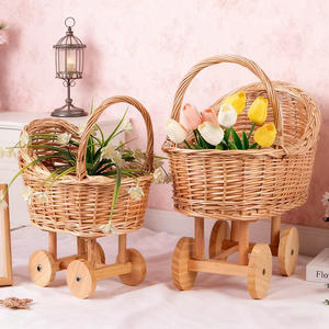 Cestas de Almacenamiento Tejidas a Mano con Cuerda de Papel, con Forma de Cochecito de Bebé, para Organizar Juguetes y Armarios - Product Image 1