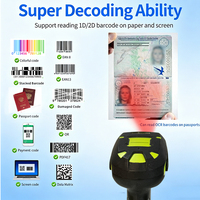 Lecteur de codes-barres 2D sans fil EDOO Industrial, lecteur de codes QR avec base de charge pour l'inventaire en entrepôt, scanner portable