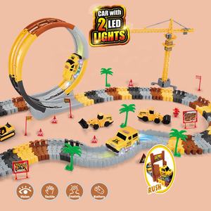 Jouets <span class=keywords><strong>de</strong></span> construction DIY, <span class=keywords><strong>piste</strong></span> <span class=keywords><strong>de</strong></span> <span class=keywords><strong>course</strong></span> rotative à 360 degrés, <span class=keywords><strong>piste</strong></span> <span class=keywords><strong>de</strong></span> <span class=keywords><strong>course</strong></span> d'ingénierie, <span class=keywords><strong>piste</strong></span> flexible, ensemble <span class=keywords><strong>de</strong></span> jeu avec voiture d'ingénieur, 157 pièces - Product Image 5