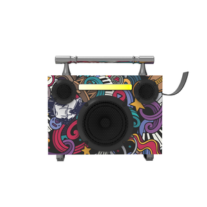 Loa Karaoke di động siêu cổ điển Street Music Party Box, loa siêu trầm 6.5 inch, loa Bluetooth, thùng gỗ, kiểu <span class=keywords><strong>boombox</strong></span> - Product Image 3