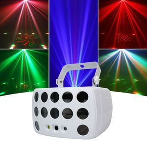 Linterna LED Láser 3 en 1 con Control DMX, Lámpara Estroboscópica RGB para Escenarios, ABS, para Fiestas Disco, Resistente al Agua, Recargable - Product Image 3