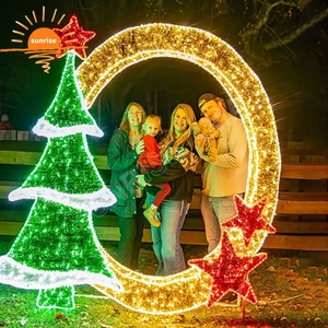 Structure de décoration de Noël extérieure personnalisée pour centre commercial et plaza commerciale, avec cadre photo LED pour boîte cadeau du <span class=keywords><strong>Nouvel</strong></span> <span class=keywords><strong>An</strong></span> - Product Image 5