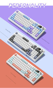 Teclas mecánicas de aluminio PBT Y95 con combinación de colores, anticolisión en todas las teclas, intercambiables en caliente, multimodo, con cable/inalámbricas, retroiluminación RGB, USB-C - Product Image 3