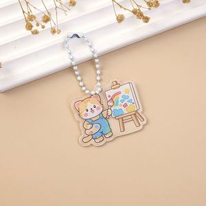 Wholesale Customized Acrylic Cat Pendant Cute Cartoon Hanging Decoration for <b>Backpacks</b> Acrylic Keychain - Product Image 6