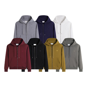 Suéter con Capucha AMI CLAMS, Bordado con Patrón Sólido, Estilo Amor, Primavera-Otoño, Nuevo Cárdigan, Abrigo Informal de Manga Larga para Hombre y Mujer - Product Image 4
