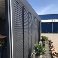 Système de volets individuels ouvrables, persienne Adumbral, porte coulissante pliante en aluminium