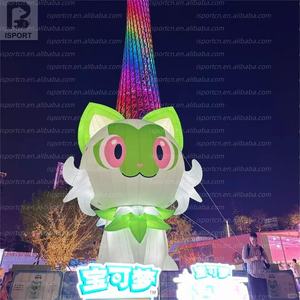 Mascotte gonflable <span class=keywords><strong>géante</strong></span> LED Pokémon Sprigatito en promotion pour la promotion en centre commercial, les événements pour fans, les parcs à thème, les expositions et les fêtes - Product Image 5