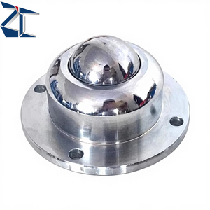 ZBCFH Heavy Duty Flange <strong>Ball</strong> Transfer Unit <strong>Caster</strong> Alloy Steel Wheels With Debris Discharge Hole - Product Image 1