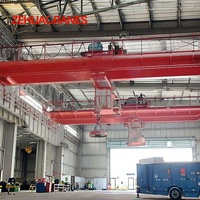 Grúa Puente Electromagnética de Doble Viga ZEHUA 5T-50T con Motor Certificado CE ISO para Elevación de Chatarra de Acero con Control Remoto Terrestre