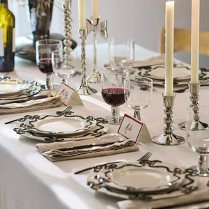 Piatti in Ceramica Personalizzati con Fiocco in Rilievo, Stoviglie per Colazione, Piatti da Portata per Ristorante - Product Image 6