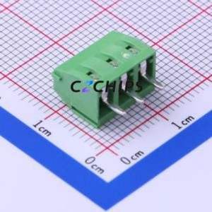 WJ124-3.81-3P Screw Terminal Block Through hole Component (THT),P=3.81mm Connector 1x3P 3.81mm Green Through Hole - Product Image 2