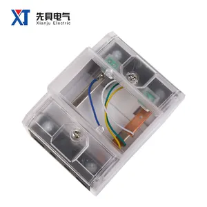 XJ-48 4P Plastic 3 Phase Enclosure Box Electric Energy Meter Shell Power Electricity Meter Housing DIN-Rail Mounting