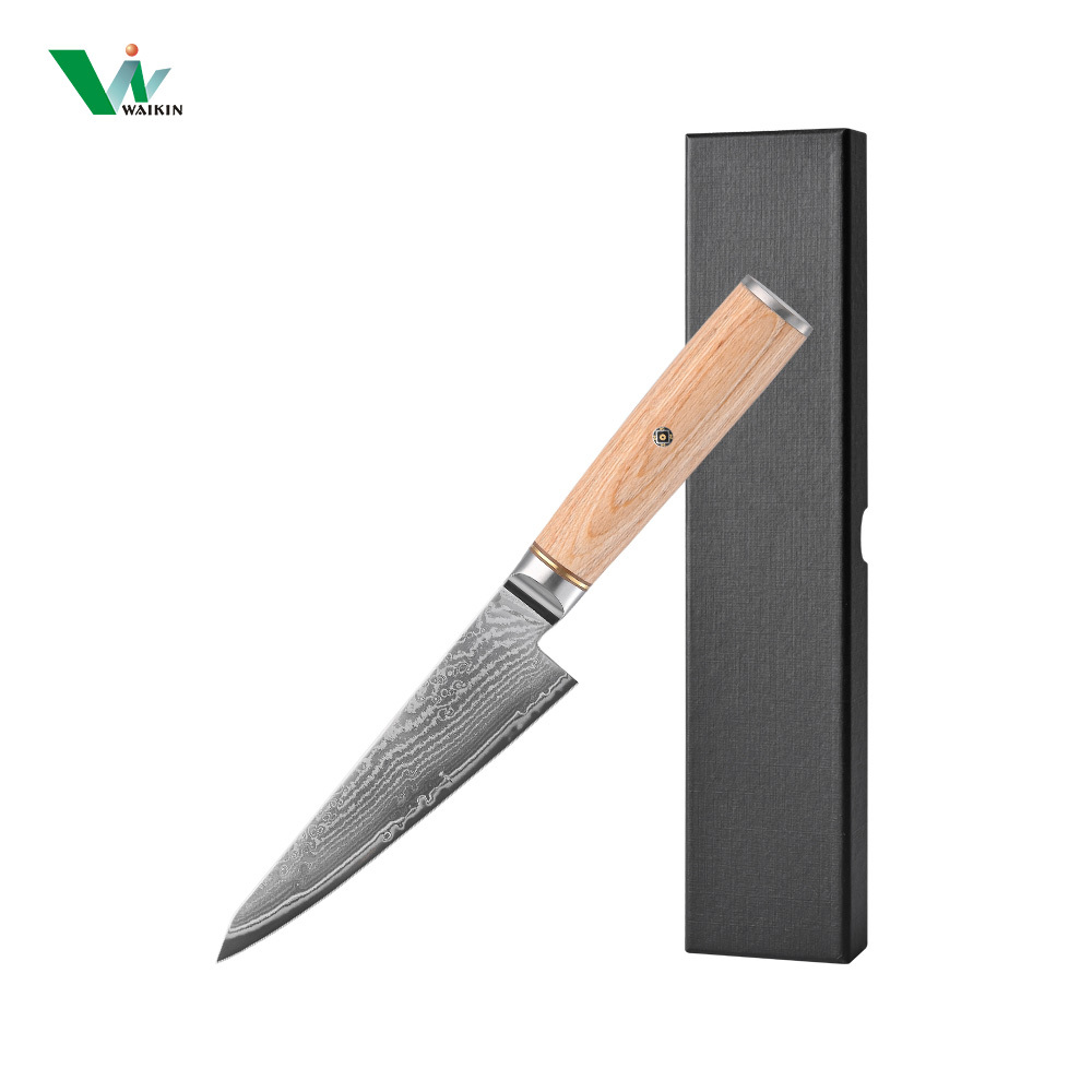 Couteau Kiritsuke 6" avec manche en bois de pakkawood jaune