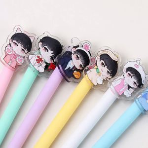 ปากกาอะคริลิคแบบมีจี้ห้อยตกแต่งได้ตามต้องการ ปากกาเจลลายมาการองน่ารัก สไตล์สวยงาม ของขวัญสำหรับคุณครู อุปกรณ์สำนักงานน่ารัก สั่งซื้อจำนวนมากได้ - Product Image 4