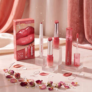 HKH Private Label OEM ODM 3Pcs Lip Combo Set Lip Liner Liquid Lip Gloss Glossy <b>Lipstick</b> Vegan Waterproof Long Lasting Gift Box - Product Image 1