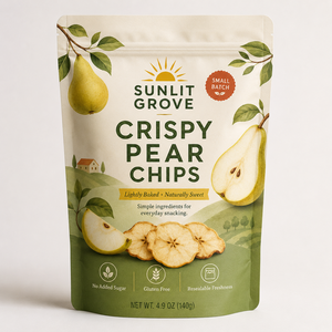 Sachets Doypack mats refermables imprimés, pochettes verticales refermables pour emballage de snacks, idéales pour les chips de <span class=keywords><strong>poire</strong></span> croustillantes et les fruits secs - Product Image 1