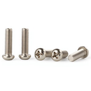Tornillos Phillips de Cabeza Redonda, Métricos M3 M4 M5 M6, Niquelados, Estándar GB818, Nivel de Rosca 4.8, Acero al Carbono Liso - Product Image 2