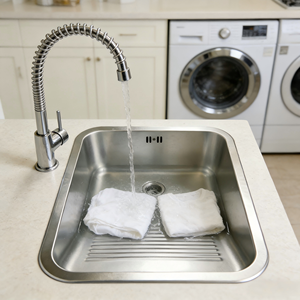 Cuba Inox <span class=keywords><strong>45x45</strong></span> Tanque de Acero Inoxidable para Lavandería, <span class=keywords><strong>Fregadero</strong></span> Cuadrado con Escurridor para Lavar Ropa a Mano - Product Image 2