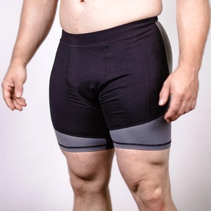 Shorts de compression personnalisés pour hommes, été, logo personnalisé, spandex/coton, séchage rapide, respirant, taille élastique, pour le cyclisme, la gym, la course à pied, avec poches - Product Image 3