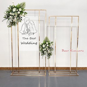 Support de toile de fond artistique en fer doré électroplaqué, détachable, modèle 007, pour décoration de <span class=keywords><strong>mariage</strong></span> en extérieur et écran <span class=keywords><strong>photo</strong></span>, en stock, livraison rapide - Product Image 1