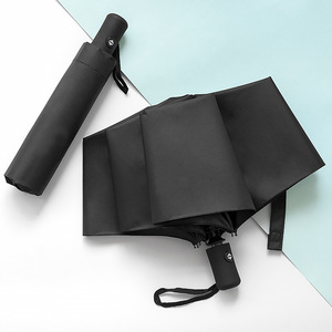 <span class=keywords><strong>Parapluie</strong></span> Automatique <span class=keywords><strong>Pliant</strong></span> pour <span class=keywords><strong>Homme</strong></span> et Femme, <span class=keywords><strong>Parapluie</strong></span> Automatique à Trois Plis, Coupe-Vent, Poignée d'Ouverture Automatique, Vente en Gros, Couleur Unie - Product Image 2